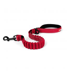 EzyDog - Laisse Zero Shock pour chien Rouge 64 cm