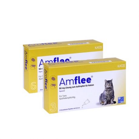 Amflee Spot-On - Pipettes anti-puces et anti-tiques pour chats