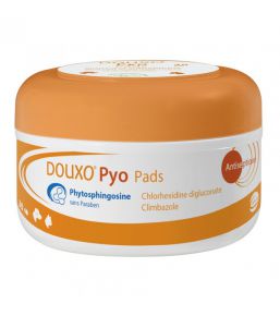 Douxo Pyo Pads - Disques de coton imprégnés pour chien et chat