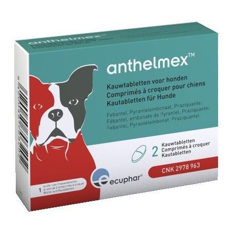Anthelmex - petit ou moyen chien - x2 cp
