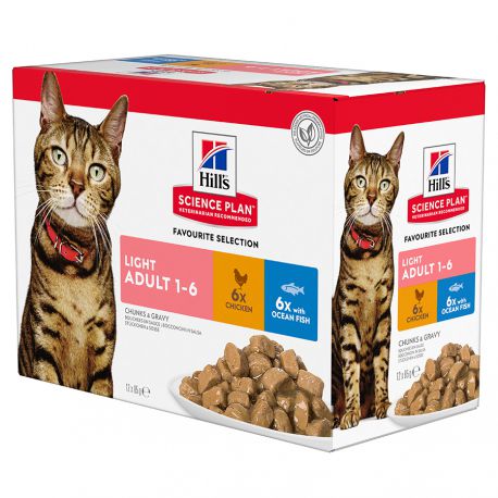 Science Plan Feline Adult Light Classic Selection Multipack