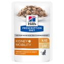 Hill's Prescription Diet k/d et j/d Kidney + Mobility Feline Sachets au Poulet