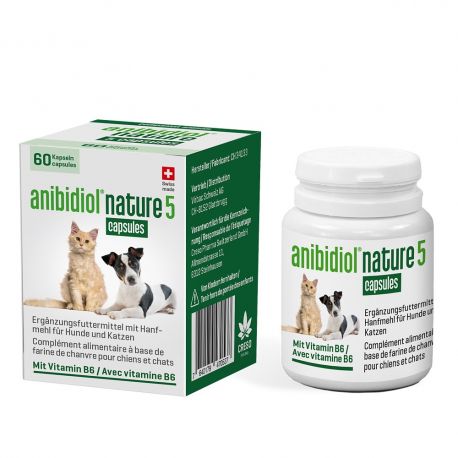 Anibidiol Nature 5 - complément au CBD pour chien et chat