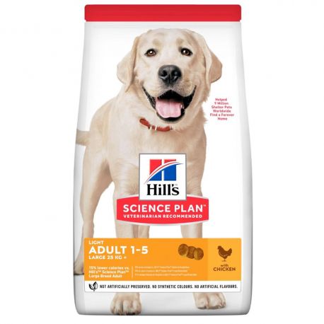 Hill's Science Plan Canine Adult Light Large Breed - Croquettes pour chien