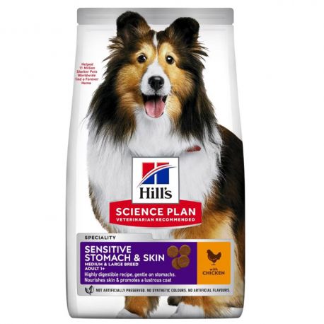 Hill's Science Plan Canine Adult Sensitive Stomach & Skin - Croquettes pour chien