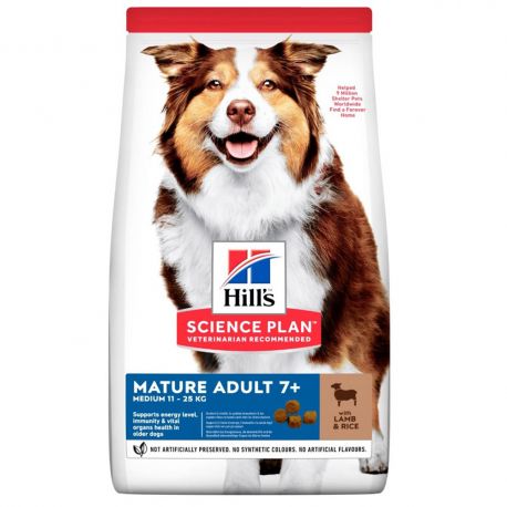 Hill's Science Plan Canine Mature Adult 7+ toutes races à l'Agneau et au Riz