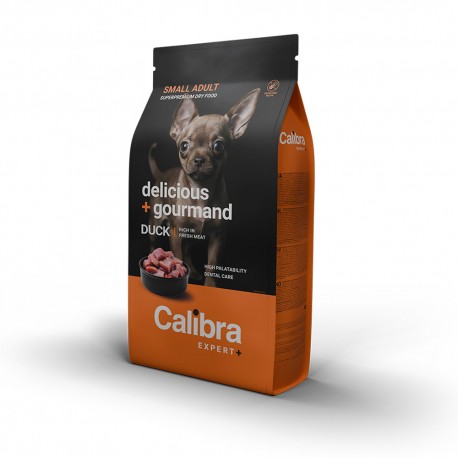 Calibra Expert+ Small Adult Delicious + Gourmand Canard - Croquettes pour petits chiens