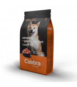 Calibra Expert+ Small Adult Sensitive + Gastro Support Dinde - croquettes pour petit chien