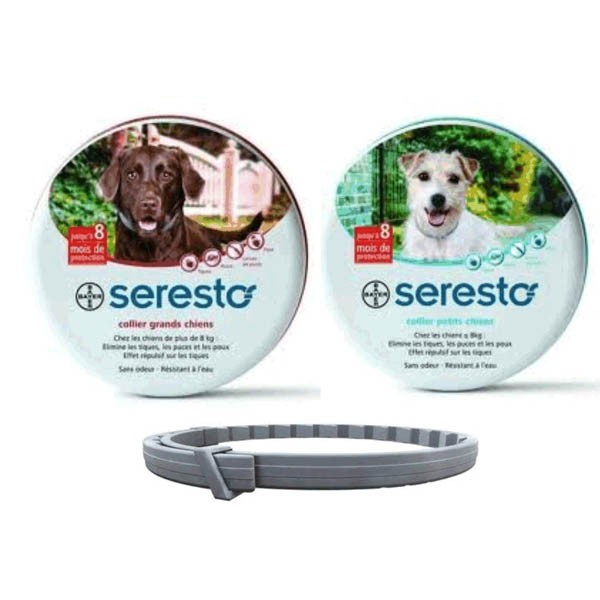 Seresto Collier anti puces et anti tiques pour chiens Bayer