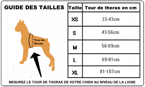 Choix taille harnais True Love country